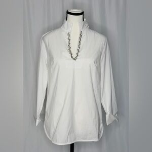 Vineyard Vines Blyth Tunic White Silver Embellished NWT XS Preppy Resort Top